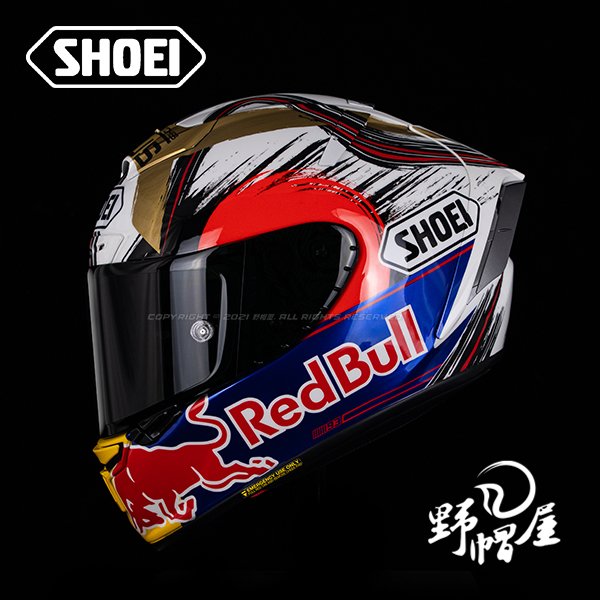 野帽屋》SHOEI X-FOURTEEN MARQUEZ MOTEGI2 X REDBULL 紅牛選手彩繪L