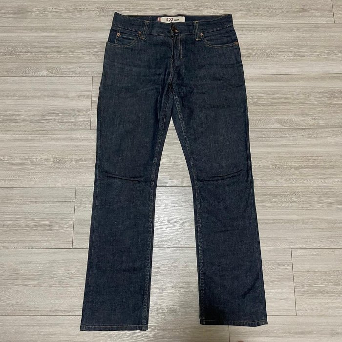 Levi s levis 522-1501 W31 L34 深藍原色合身小直筒牛仔褲 511 522 523 504