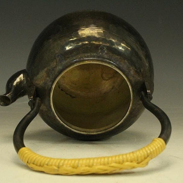 茶道具昭和復古秀峰堂いぶし銀急須藥罐湯沸し890 | Yahoo拍賣