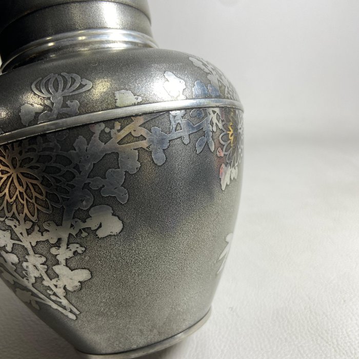 古玩輕鬆拍】老日本昭和年紀念時代煎茶道具名工匠乾茂號造落款四君子紋