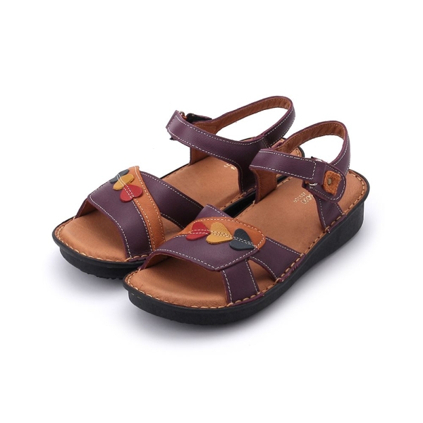 BABYLON 三彩心魔鬼氈涼鞋 紫 女鞋