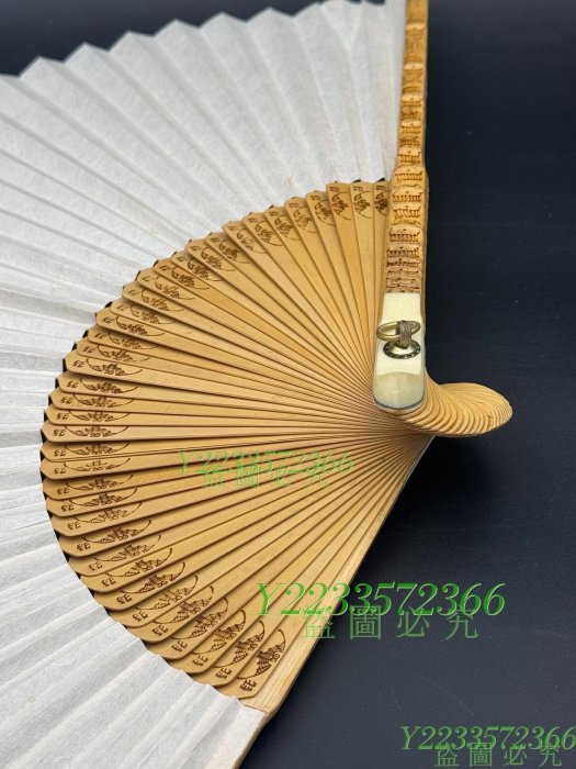 190 日本帶回純手工天然竹扇名家制作韓國全州合竹古董舊藏老貨【尋秦記