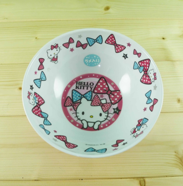 【震撼精品百貨】Hello Kitty 凱蒂貓~塑膠碗~粉蝶結