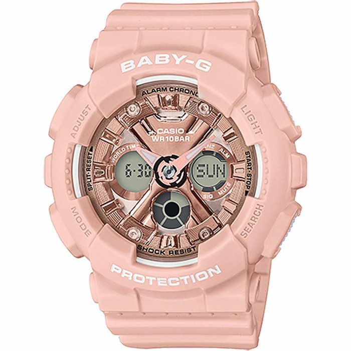 CASIO 卡西歐 BABY-G 人氣手錶/粉紅(BA-130-4A)