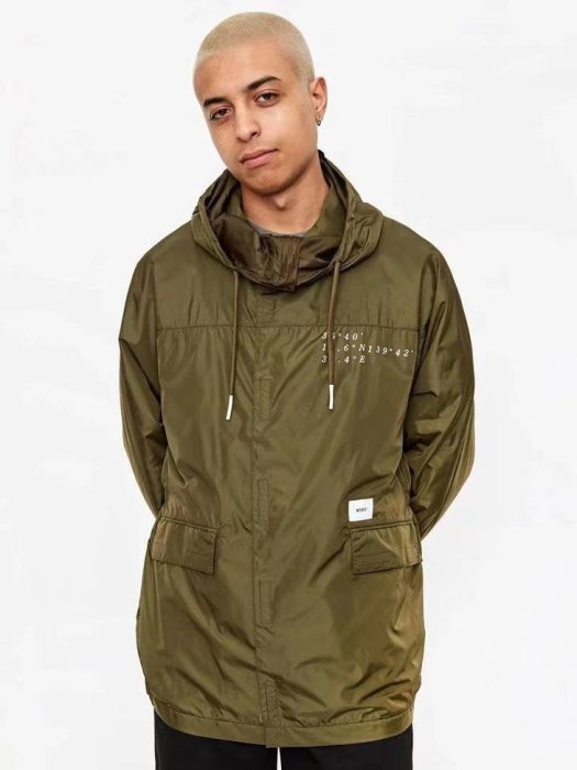 日本WTAPS潮牌21AW新款PILLAR JACKET NYLON TAFFETA輕薄連帽風衣外套
