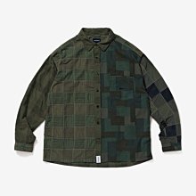 Tsu 日本代購DESCENDANT DISTRIBUTION PATCHWORK LS SHIRT 拼接
