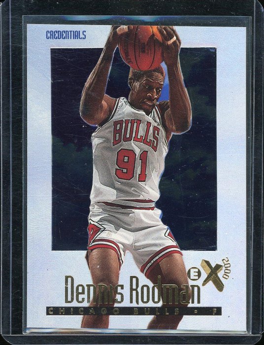 (C)1996 SKYBOX E-X2000 Dennis Rodman 銀天窗卡 限量167/499張