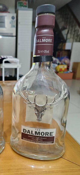 【銓芳家具】大摩12年/15年 單一純麥蘇格蘭威士忌 鹿頭桌燈 酒瓶燈 空酒瓶 玻璃瓶 露營燈 小夜燈 燈飾 花器 裝飾