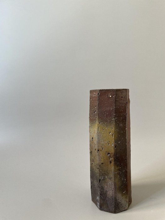 嚴選日本備前燒小西陶古花瓶，瓶口直徑21.5cm，全新原裝盒上市備前燒
