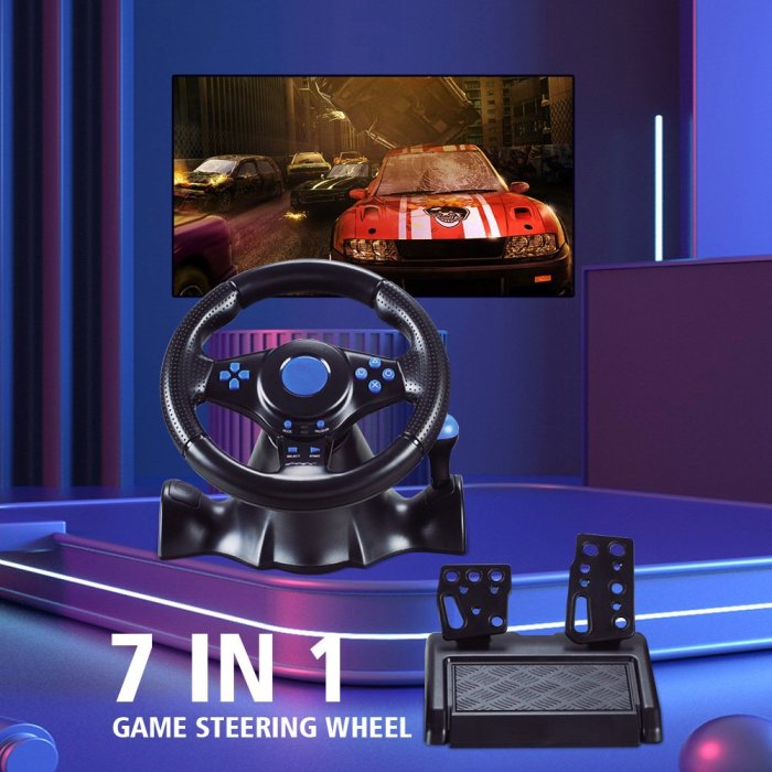 適用switch/xbox one/360/PS4/PS2/PS3/PC賽車游戲七合一方向盤