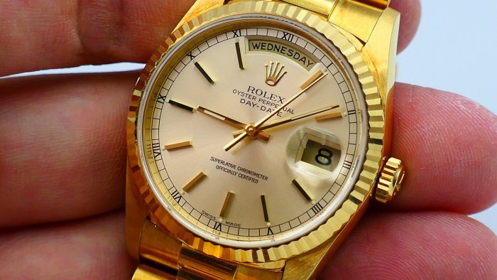 【美好時光】罕見一級美品ROLEX勞力士18238少見銀面盒單全藏品( 18038 118238 128238參考)