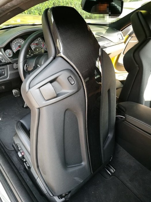 熱銷 汽車配件 適用于寶馬F80 F82 M3 M4座椅改裝碳纖維靠背 后蓋椅背