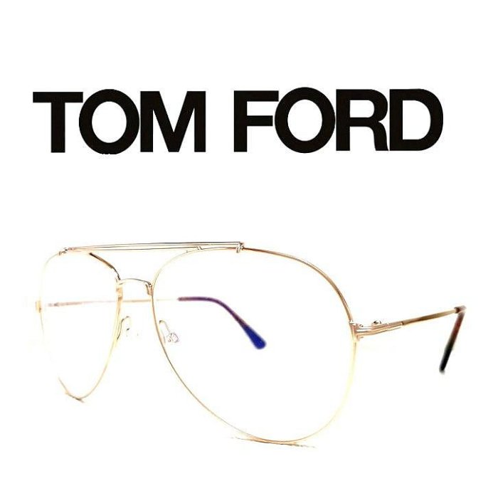 《一元起標無底價》⎝TOM FORD⎠原廠真品 抗藍光鏡片 古著文青 復古雷朋 淡金框＋雙槓設計 光學眼鏡 S25 S26 I16 I17 I15 ASUS 1
