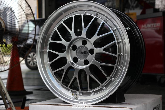 【超鑫國際】 MS MS823 18吋旋壓鋁圈 5孔100 5孔108 5孔112 5孔114 刷絲銀 類 BBS LM