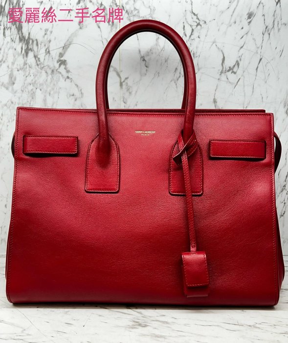 YSL SAINT LAURENT 紅色牛皮 永恆包 手提包 肩揹包 斜揹包 公事包