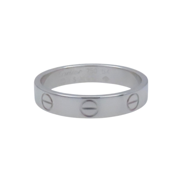 Cartier 卡地亞 18K白金 Mini Love 戒指 #54 【二手名牌BRAND OFF】
