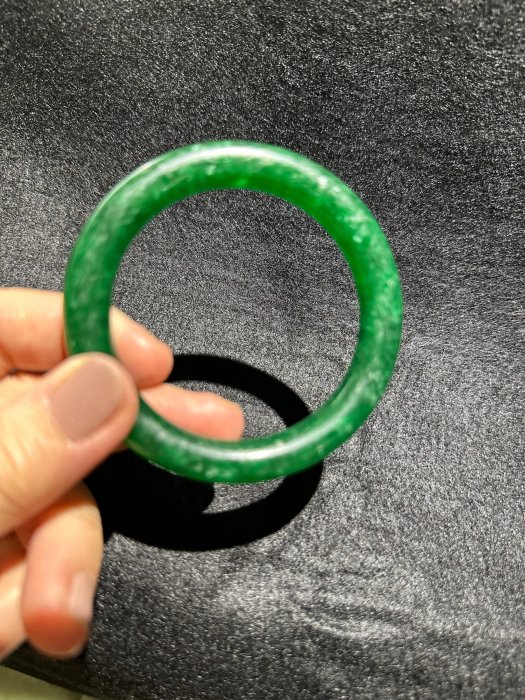 18絕品正宗清代帝王綠翡翠圓條限量坑失傳寶藏【紀孝莊】052404