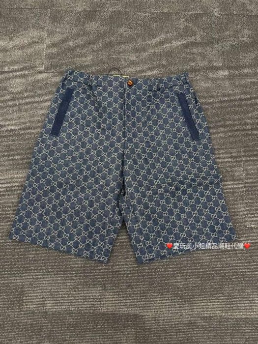 Gucci 男裝 老花五分短褲  🌹