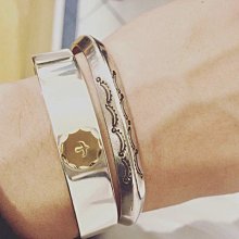 Visvim ict Navajo vintage bangle 印地安圖騰純銀手環size :F | Yahoo拍賣