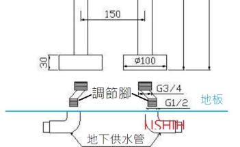 【麗室衛浴】 獨立式浴缸落地浴缸龍頭 F-FM-02 product lightbox image 3