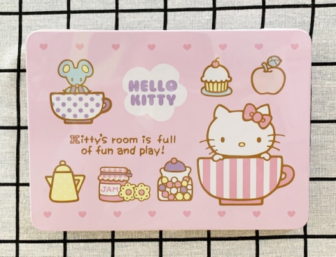 【震撼精品百貨】凱蒂貓 Hello Kitty~日本SANRIO三麗鷗 KITTY 鐵製收納盒-粉杯子#42261