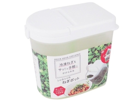 asdfkitty*有濾網保鮮盒/蔥花保鮮盒-辣椒 起司絲 蒜末-冷凍冷藏都可以-日本正版商品