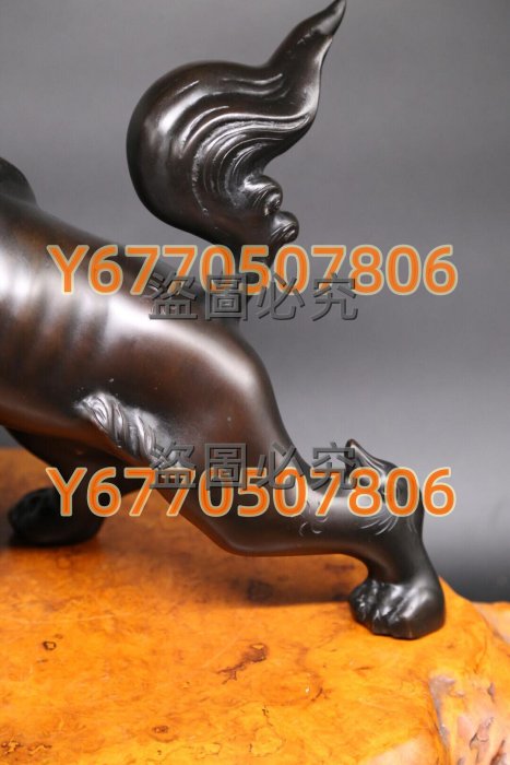 日本古董銅獅子擺件唐獅置物大型鑄銅獅子雕塑日本古美術作品唐銅制《玉