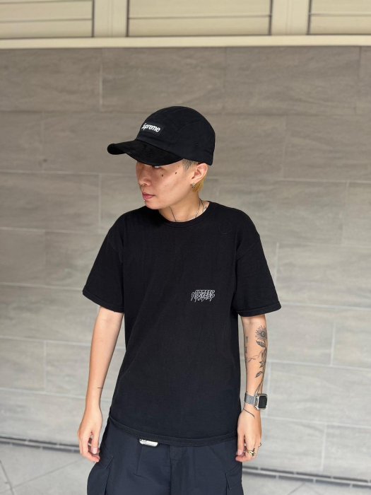 SUPREME 23SS SUEDE VISOR CAMP CAP 麂皮拼接黑色彎檐五分割帽