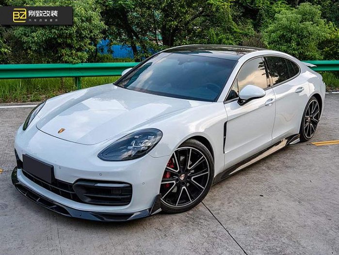 17-23保時捷Panamera帕拉梅拉971改裝干碳纖維前下巴鏟側裙後下巴尾唇/請詢價