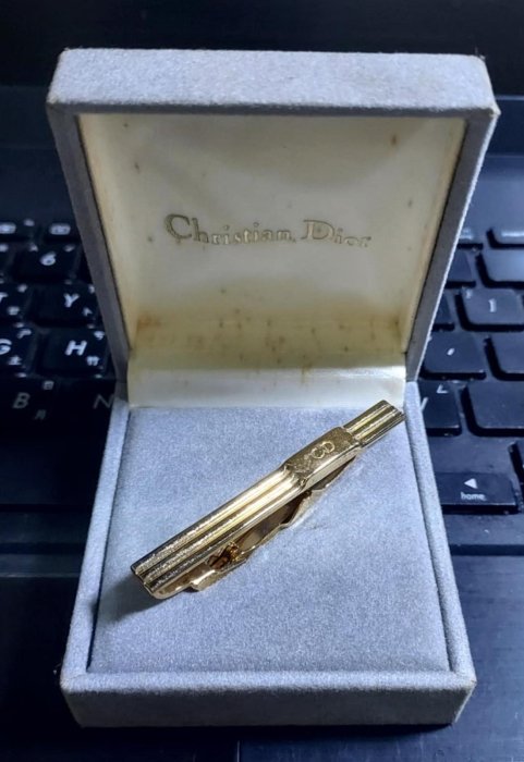 Dior CD 鍍金領帶夾 早期德國製品