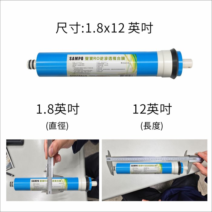 【水易購淨水】聲寶《SAMPO》 RO膜濾心 50G〔NSF ISO 9001認證﹞通過NSF-58認證