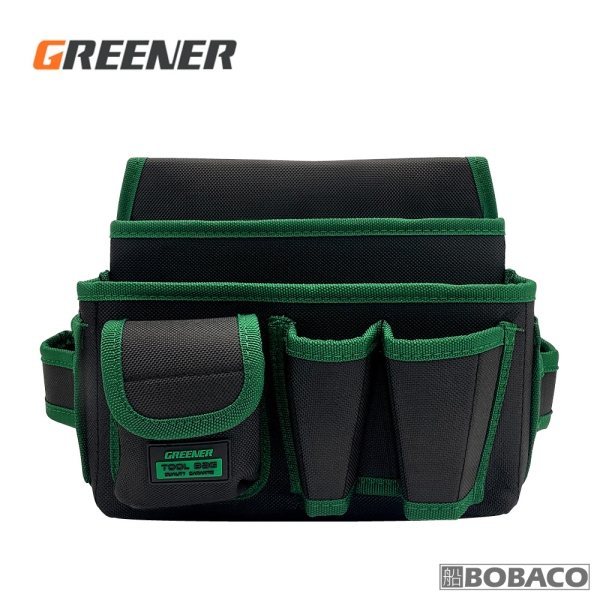 GREENER【15合一加厚釘子工具包 BGR-G (送黑色腰帶)】電工 水電 木工 工具袋 工作包 工具包 工具收納
