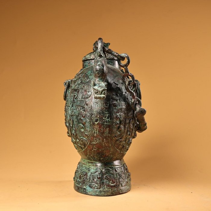 古銅の壺 珍品純銅全銅青銅壺工藝精湛器型精美重2300克高21厘米寬23厘米