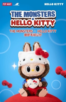 POPMART 泡泡瑪特LABUBU THE MONSTERS × HELLO KITTY 凱蒂貓 KT貓 聯名 拉布布 搪膠毛絨 公仔 大娃