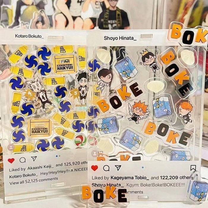 排球少年可愛裝飾搖搖樂ins風日系動漫桌面擺件學生塑料流沙立牌