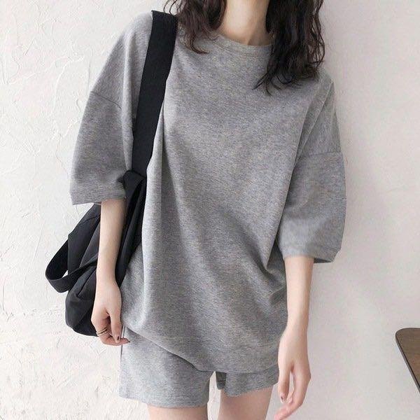 ⛔️°𑁍⋆ 微夏 ♪ ‧ 休閒運動服跑步🏃短褲短袖兩件 套裝 . ⁽⁽ଘ( ˊᵕˋ )ଓ⁾⁾ 𝗦-𝗫𝗟