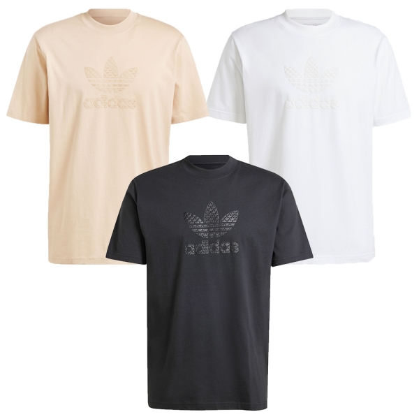 下殺】Adidas 棉質短袖上衣男裝三葉草卡其/白/黑【運動世界】IX6747
