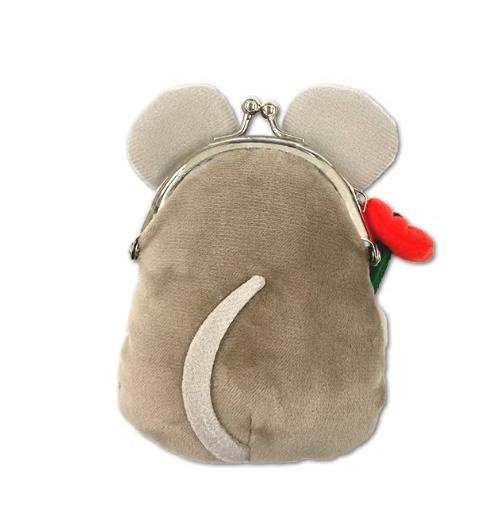 ＊日式雜貨館＊日本正版 田鼠阿佛 LEO LIONNI'S FRIENDS 紅花鼠 田鼠阿佛 口金包 田鼠阿佛口金包 書包造型掛飾包 掛飾拉鍊包