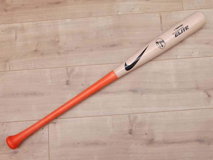 阪神虎鳥谷敬NIKE DIAMOND ELITE NPB 認證原木/橘色楓木木棒球棒