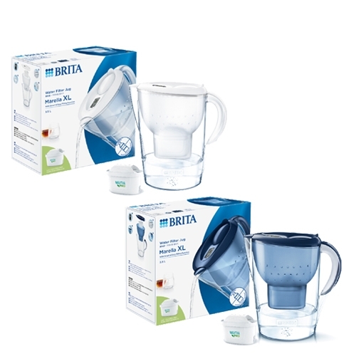 德國BRITA mxpro馬利拉濾水壺 3.5L(白/藍) 含MXPRO濾芯x1個 Marella 濾水 過濾【愛買】