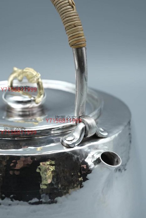 二手】可議價純銀燒水壺銀壺足銀999材質原材料足銀9999打制國檢證書