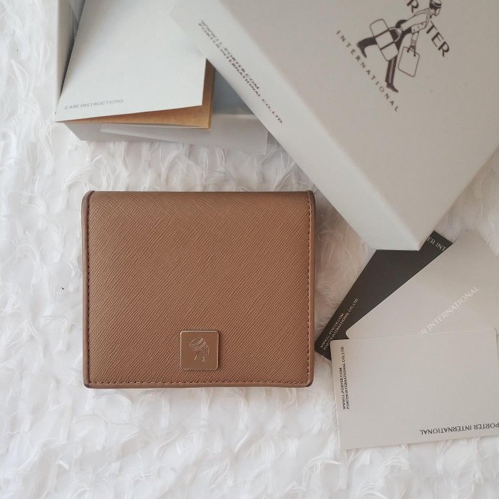 【米倉】二手正品PORTER真皮錢包短夾防刮皮夾牛皮短夾卡夾零錢包卡包手拿正品專櫃購入附紙盒防塵袋精品名牌包閒置出清