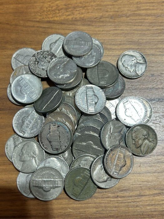【H2Shop】美國 美元 美金 5美分 5分 綜合年份 5 cents 流通品相 48枚合售 硬幣 錢幣