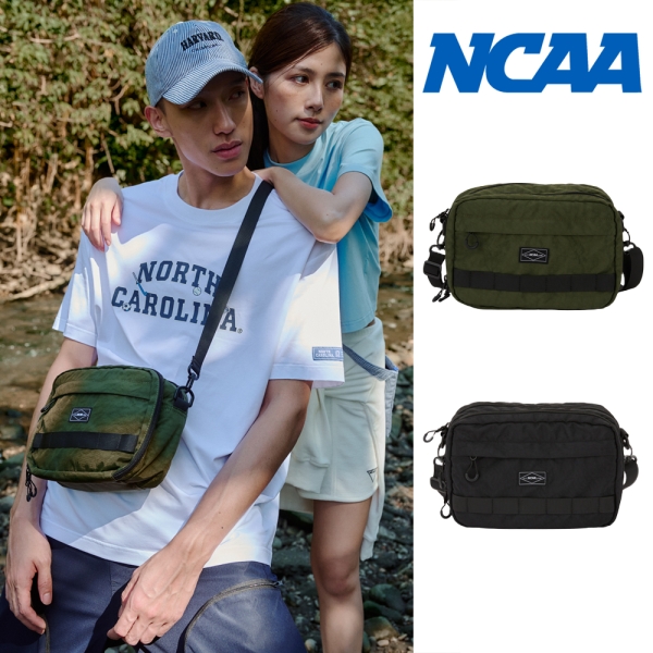 NCAA 側背包 黑 軍綠 工裝 多夾層 包包 7425171320 7425171370