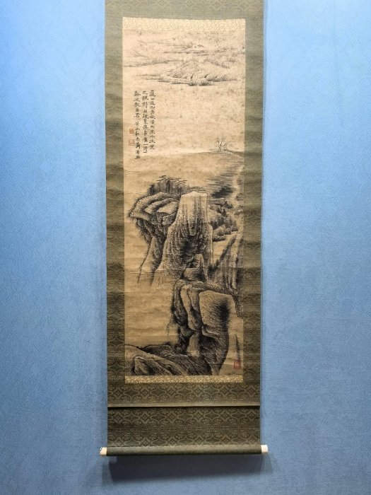 LH 159  石濤  精品紙本山水  畫心尺寸39.5✕113釐米 字畫 書法 山水849