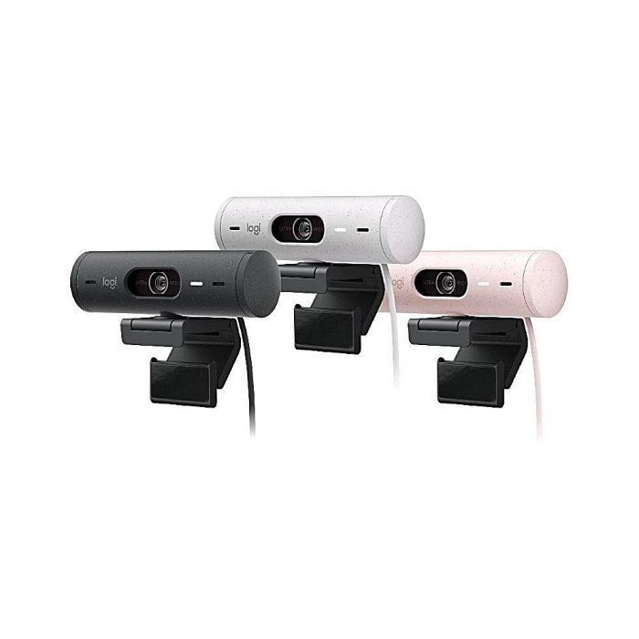 Logitech 羅技【 Brio 500 】網路攝影機 石墨黑/珍珠白/玫瑰粉 (LOGI-B500)