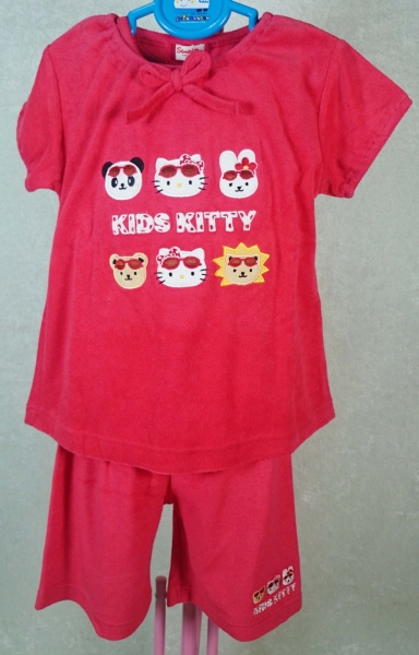 【震撼精品百貨】Hello Kitty 凱蒂貓~童裝 三件式 褲+衣+背心 紅