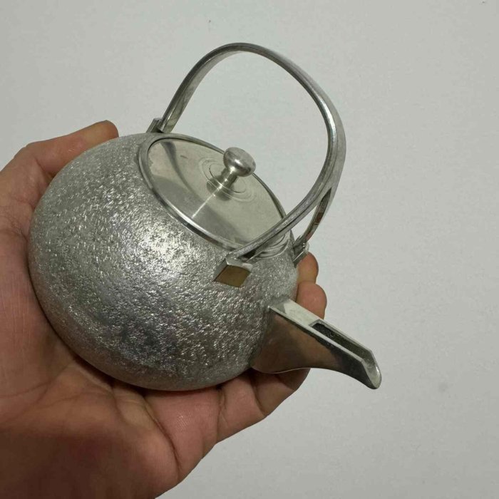 日本錫壺本錫錫半造酒壺挑子泡茶壺展示品下架未使用容量約古董收藏舊藏