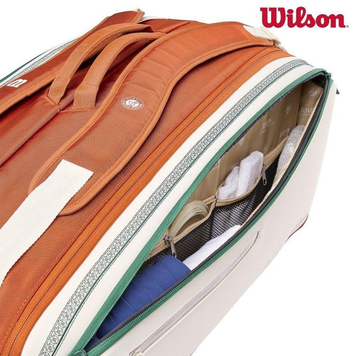 【曼森體育】Wilson ROLAND GARROS 2026 9支裝 網球拍袋RACKET BAG Cream 法網系列