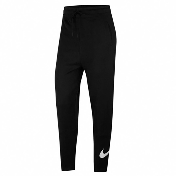 Nike NSW Swoosh 女裝長褲慢跑休閒九分直筒棉質黑【運動世界】CJ3770